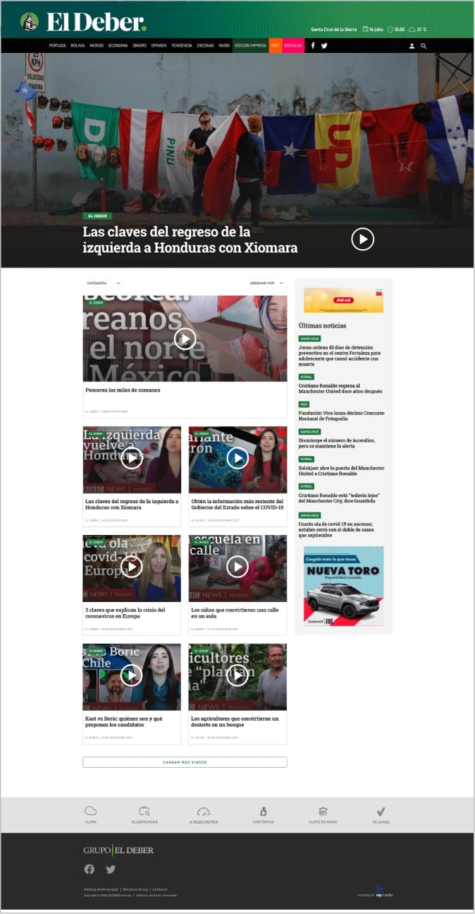 El Deber screencapture