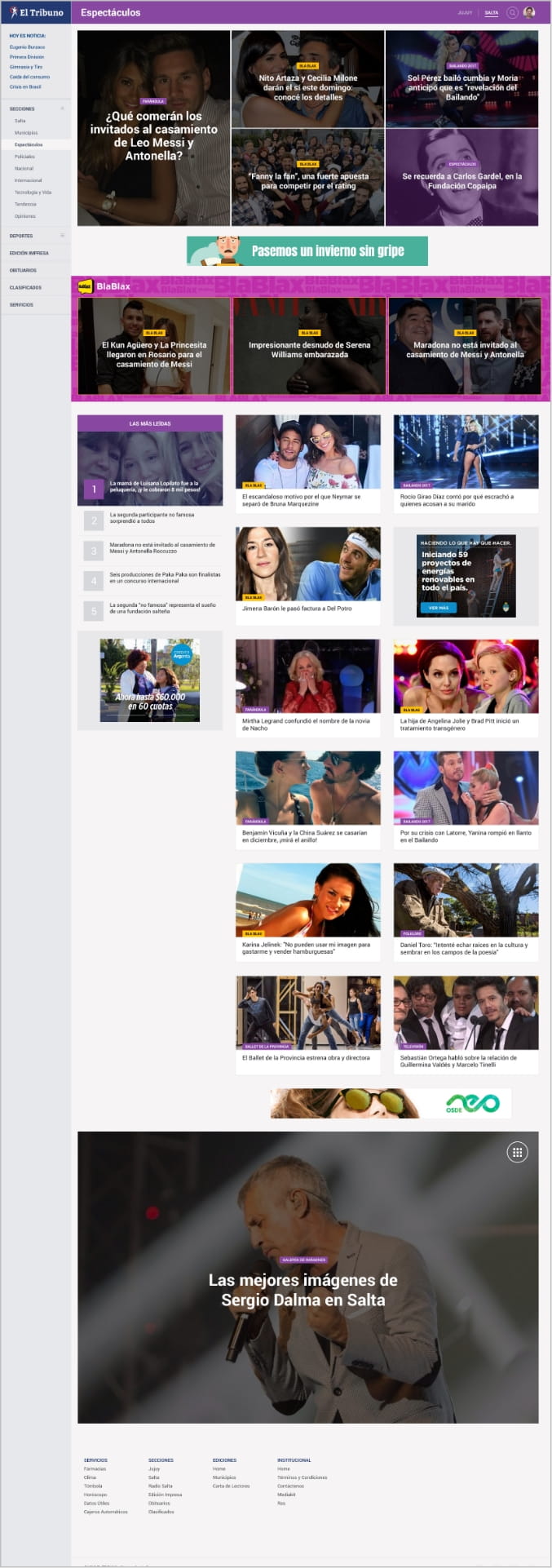 El Tribuno screencapture